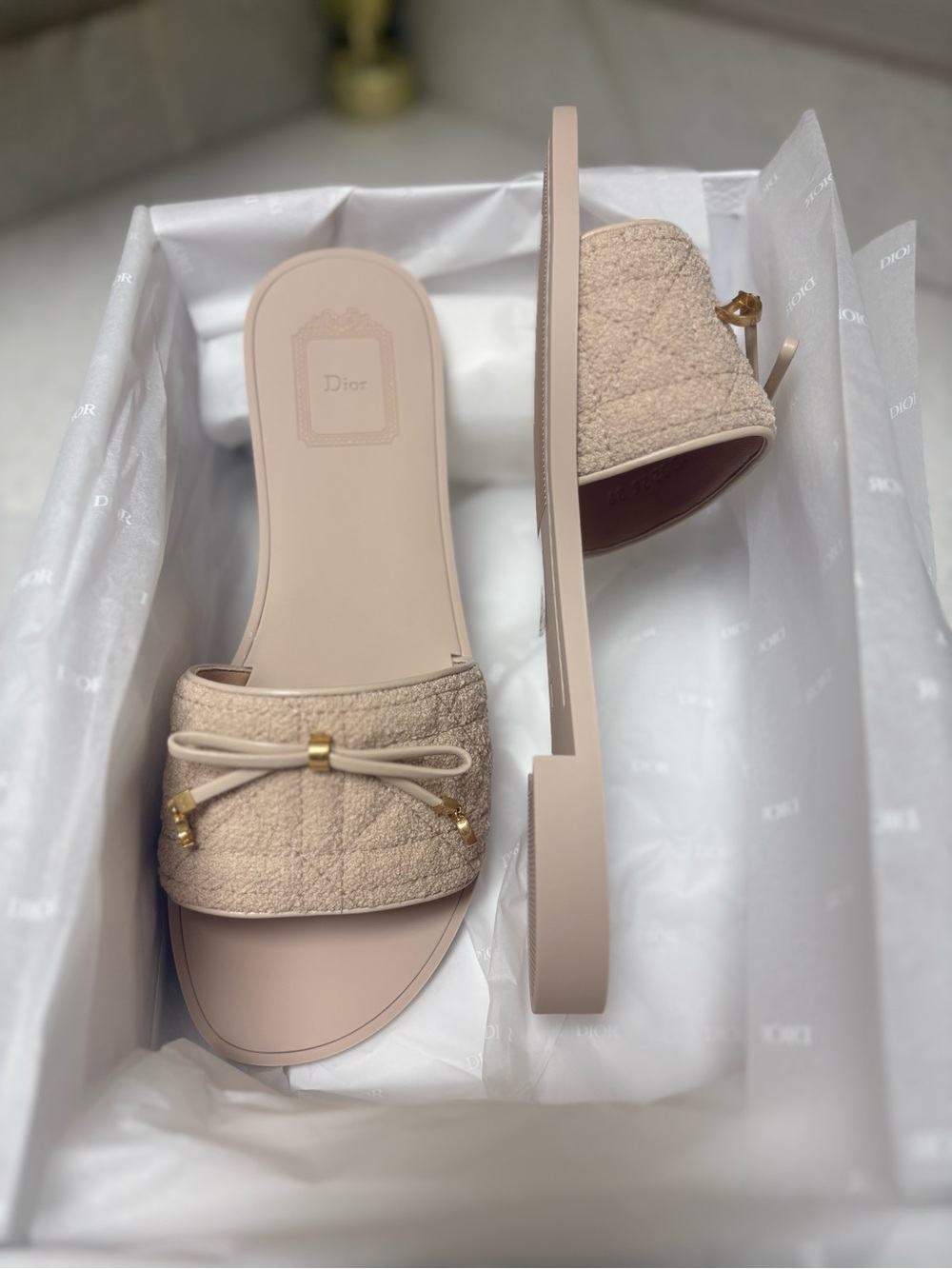 Dior Beige Quilted Trench Spongy Cannage - Picture 2 of 9